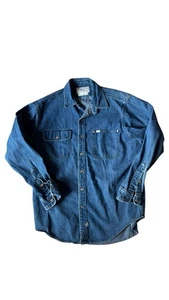 Salopette vintage Polo Ralph Lauren camicia denim uomo L blu da lavoro cotone anni 90 - Foto 1 di 5