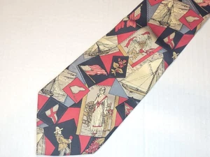 THE METROPOLITAN MUSEUM OF ART [ GEOMETRIC ] men's tie 100% Silk Made in Canada - Picture 1 of 3