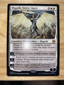 Casi nuevo Elspeth, Storm Slayer Tarkir: Dragonstorm Regular Mythic Planeswalker 0011 - Imagen 1 de 2