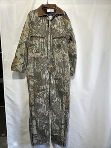 Vintage Liberty Mens Size L Realtree Camouflage Coveralls Insulated Made In USA - Picture 1 of 14