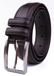 Men's Dress Belt Genuine Leather Belts for Men Jeans Khakis Dress Outfits - Picture 1 of 14