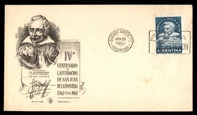 Mayfairstamps Argentina FDC 1962 Juan Jufre First Day Cover aau_89879 - image 1 of 2