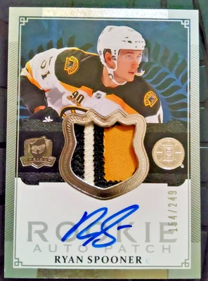 2013-14 Upper Deck The Cup /249 Ryan Spooner #142 RPA Rookie Patch Auto RC 3 CLR - Image 1 of 2