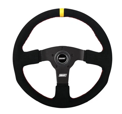 Grant Products 8547 Suede Series 13.5" Steering Wheel - Round Bottom, Black - Image 1 of 4