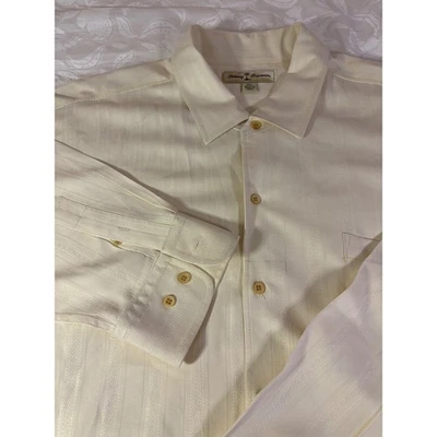 Tommy Bahama Silk Button Down Shirt Long Sleeve Dress Shirt XXL - Image 1 of 4