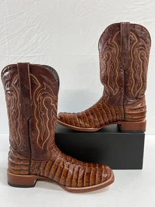 Tanner Mark TM201703 Brown Leather Square Toe Mens Cowboy Western Boots -Size 10 - Bild 1 von 11