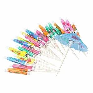 Chef Craft 24pc Party Umbrella Picks - Great for Cocktail Drinks & Appetizers - Picture 1 of 3