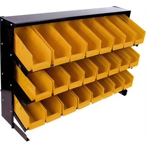 24 Bin Parts Storage Rack Trays Nuts Bolts Tools Crafts Beads Garage Table Top - Picture 1 of 2