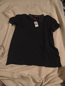 Axis Camicia Uomo Leggera Manica Corta 3 Bottoni Tg X GRANDE Nuova con etichette Polo Nera - Foto 1 di 5