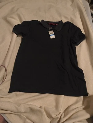 Axis Mens Lightweight Short Sleeve 3 Button Shirt Sz X LARGE NWT Polo Black  - Image 1 of 4