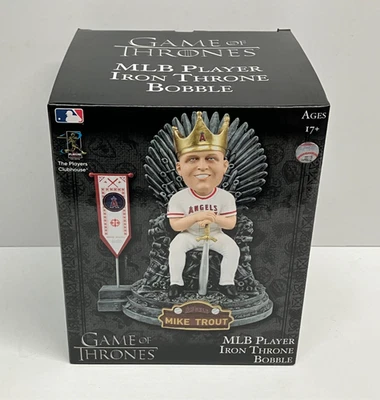Mike Trout Los Angeles Angels Juego de Tronos Trono de Hierro Edición Limitada Bobblehead Foto 1 de 2