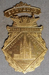 Badge: Trans-Mississippi International Exposition, Omaha, 1898, Administration A - Picture 1 of 2