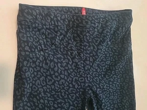 Spanx Jeggings Navy stampa animalier donna taglia media - Foto 1 di 11