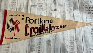 Vintage 1970s PORTLAND TRAILBLAZERS NBA CHAMPS 1976 - 77 FELT PENNANT Basketball - Picture 1 of 5