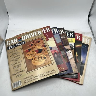 Car and Driver Magazine 1986 Lot of 7 Issues Nissan Cadillac Porsche Mercedes - Image 1 of 4