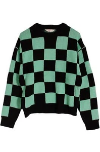 Jersey cuello redondo a cuadros verde negro John Lewis - Imagen 1 de 10
