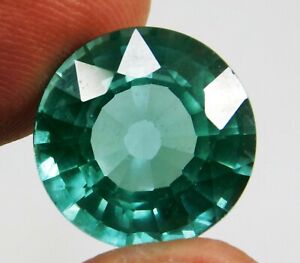 MUZO MINE 13.60  CT NATURAL ROUND CUT COLOMBIAN EMERALD LOOSE GEMS (CERTIFIED)