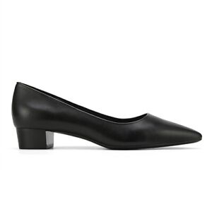WITTNER size 8.5 - "Armin" Nappa Black Leather Pointed Low Block Heel - RRP $160