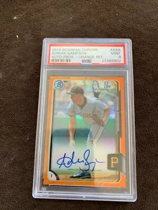 2015 Bowman Chrome Auto Orange Refractors #BCAP-AS Adrian Sampson /25 PSA 9 - Picture 1 of 1