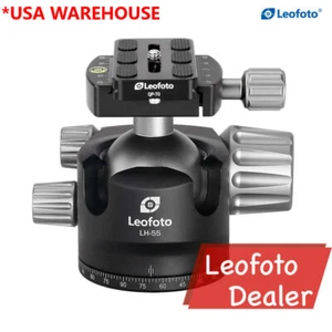Leofoto LH-55 LSC Lever-Release Hybrid Clamp Ball Head for Shooting/Hunting Arca - Picture 1 of 2