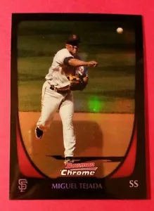 MIGUEL TEJADA (SP) REFRECTOR VARIATION #23 SF GIANTS * 2011 BOWMAN CHROME - Bild 1 von 3