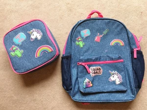The Childrens Place Denim Rucksack & Lunchbag Set BLAU - Bild 1 von 12