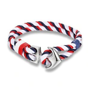 Anchor Bracelet Rope Sport Paracord Charm Air Force Wrap Bangle Men Hook Jewelry