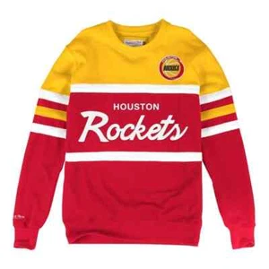 Houston Rockets Mitchell & Ness Men's NBA Head Coach Crew Sweatshirt - Picture 1 of 2