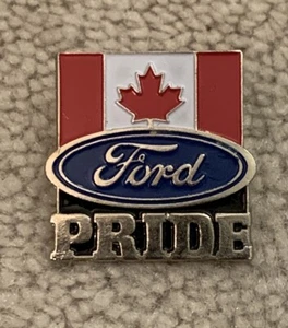 Ford Pride Salesman Dealer Employee Enamel Lapel Pin Canada Flag - Picture 1 of 2