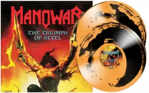Manowar - The Triumph of Steel Orange Black Marbled 2 Vinyl LP 250 worldwide Neu - Bild 1 von 1