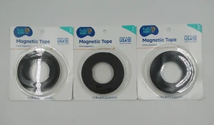 Hello Hobby Lot (3) Premium .5" X 10' Adhesive Magnetic Tape Strip Roll New - Picture 1 of 2