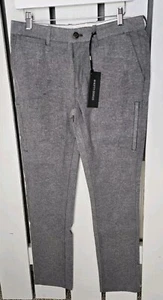 Nifty Genius Henry Travel Trouser Cargo Comfort Soft Pant Grey Herringbone 30x32 - Picture 1 of 10