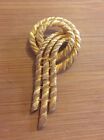 Vintage Articulated Knot Gold Tone Quality Brooch Pin Modernist Old Stylish VGC