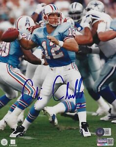 Chris Chandler Autographed Signed 8x10 Photo - NFL Oilers Falcons  w/Beckett COA