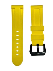 Panerai kompatibles Kautschukband mit Schnalle, gelb, 24 mm/ 22 mm (neu/ungetragen) - Bild 1 von 4