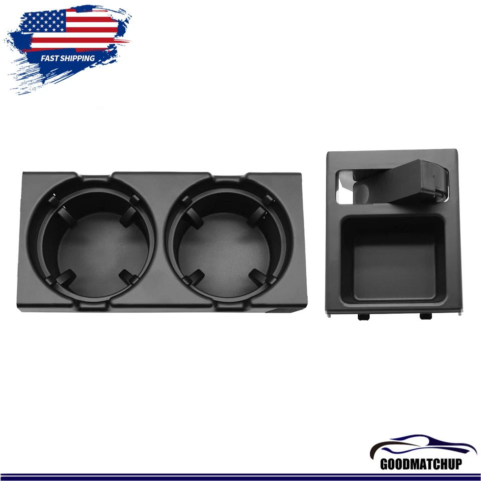 For BMW E46 51168217953 325i Black Front Center Console Cup Holder Coin Holder Foto 1 de 4