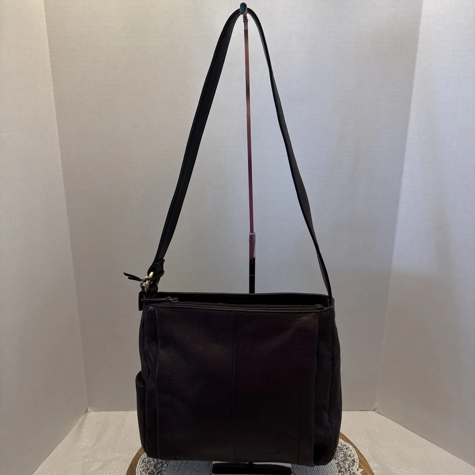 Bolso de hombro de cuero marrón Rolf’s Foto 1 de 4