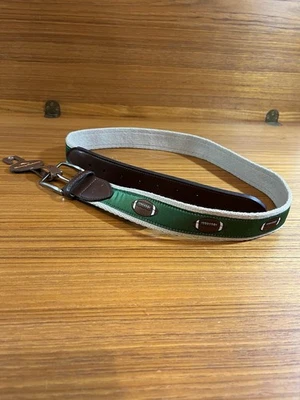 Cinto de lona masculino com estampa de futebol Tommy Bahama tamanho M 34-36 novo com/etiquetas - Imagem 1 de 4