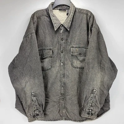 Chaqueta Abrigo Route 66 Vintage Forrada de Vellón Botón Frontal Envejecido Tareas Para Hombre 3XL Foto 1 de 4