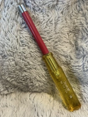 Destornillador de tuerca Snap-on ND108 1/4" SAE mango ámbar transparente duro EE. UU. Foto 1 de 4