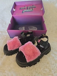 Dr. Martens Women's Mattison Bratz Strap Limited Edition Sandals Pink/Black - Picture 1 of 15