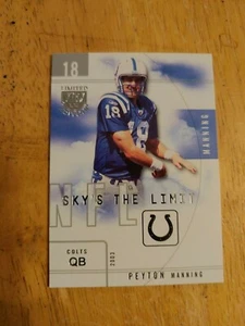 2003 Skybox LE Peyton Manning Sky's the Limit, #4 Indianapolis Colts - Picture 1 of 2