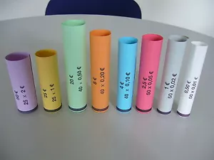 204 x Münzhülsen Münzhüllen Cointubes 0,01 bis 2,00 € gemischt f. Münzen neu!! - Bild 1 von 1