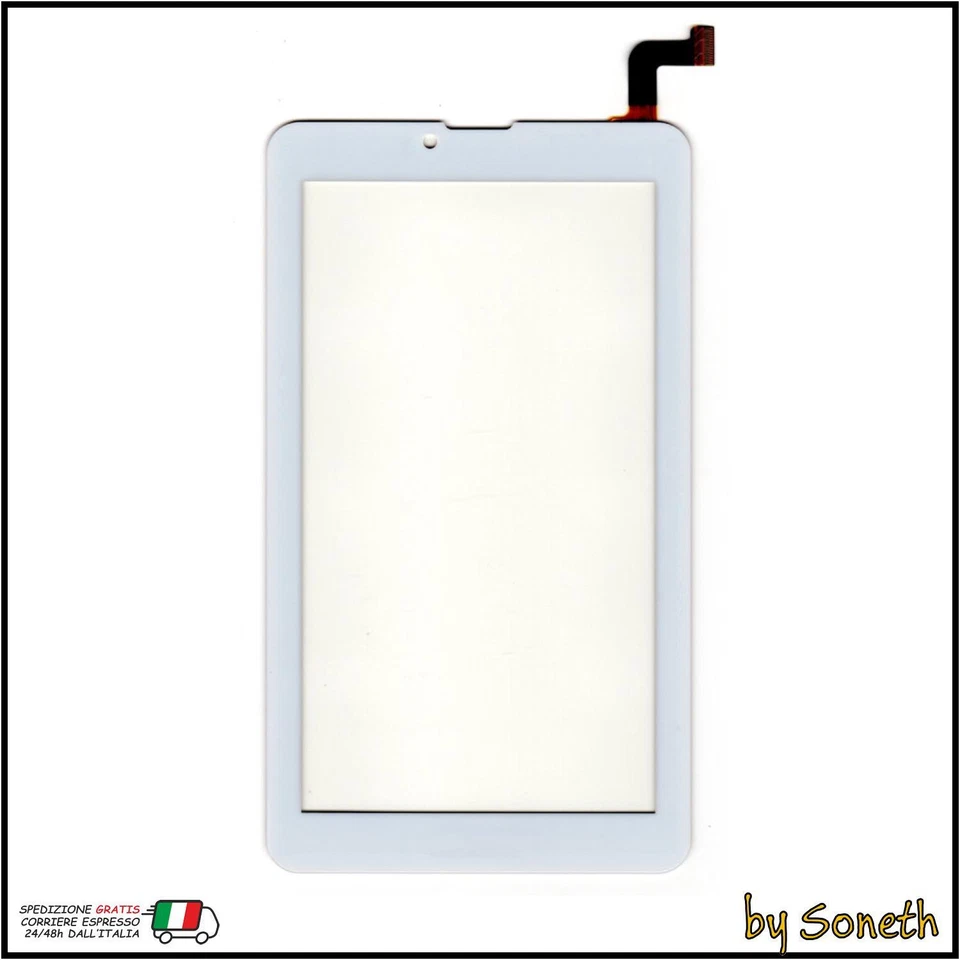 VETRO TOUCH SCREEN PER ARCHOS 70B HELIUM BIANCO - Immagine 1 di 1