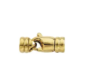 17 mm MASSIV 14k SCHWENKBAR Gelbgold Hummer Verschluss Krawatte Bar Perle 7 mm Tasse POLIERT - Bild 1 von 3
