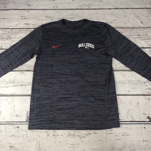 Camisa Georgia Bulldogs Manga Larga Gris Camiseta Nike Talla Mediana Dri Fit - Imagen 1 de 9