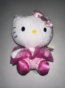 TY Beanie Baby 6" HELLO KITTY BAILARINA Peluche Animal Con Etiquetas Corazón - Imagen 1 de 6