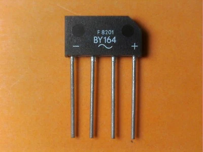 5 件装飞利浦 BY164 BRIDGE RECTIFIER 60V 1.2A 新旧库存美国免运费 — 第 1/4 张图片