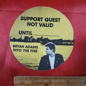 Bryan Adams Into The Fire Adhesivo Pass - Imagen 1 de 2