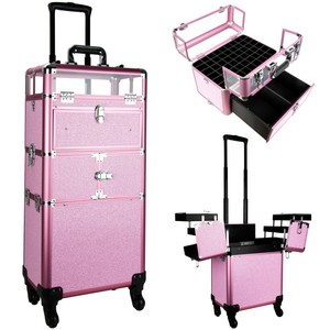 Las mejores ofertas en Rosa casos de maquillaje rodante Salón de Belleza y  Spa | eBay